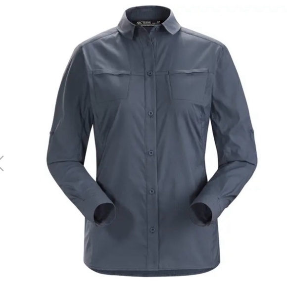 Arc'teryx Fernie LS Shirt Women's Gray Technical Hiking Sun Shirt Outdoors M - Picture 9 of 9